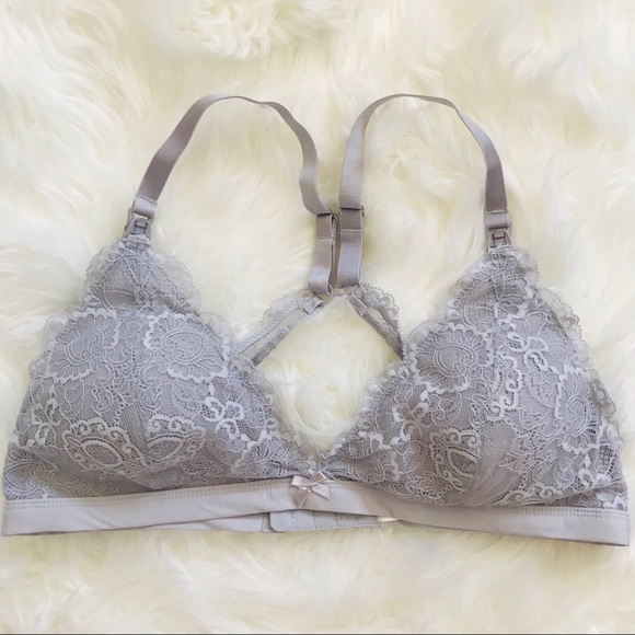 NWOT Gray Lace Nursing Bra! - Picture 3 of 8